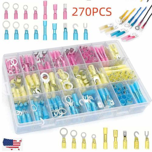 Heat shrink wire connectors marine automotive waterproof terminals set 270pcs