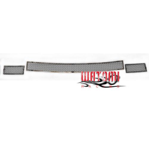 For 07-10 avenger sxt front bumper+fog light stainless steel mesh grille grill