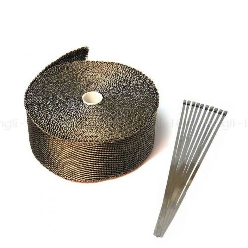 10m titanium exhaust heat wrap manifold downpipe high temp bandage tape roll uk