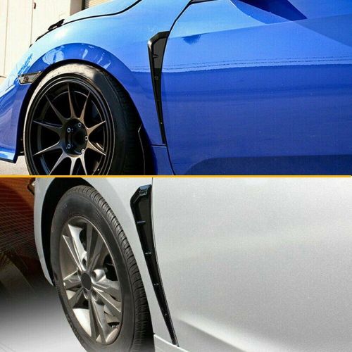 For 2016-2021 honda civic black abs side fender vent air wing cover trim 2 pcs