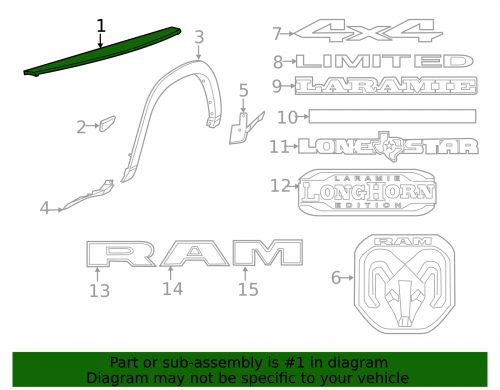 Genuine mopar spoiler 68364364aa