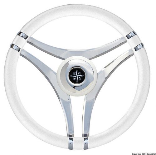 Osculati impact white steering wheel ss spokes (diameter) 350 mm