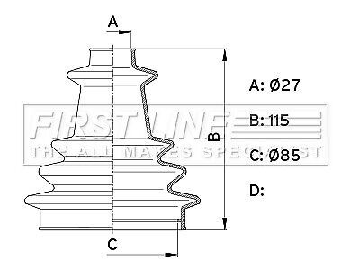 Cv joint boot fits peugeot boxer front outer 1994 on c.v. driveshaft gaiter new