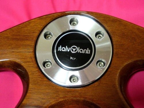 Italvolanti dolce 37cm wood &amp; wood pad steering wheel horn button