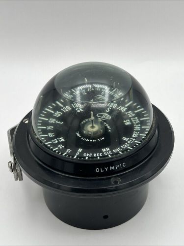 Vintage boat olympic compass - horizontal mount (black)