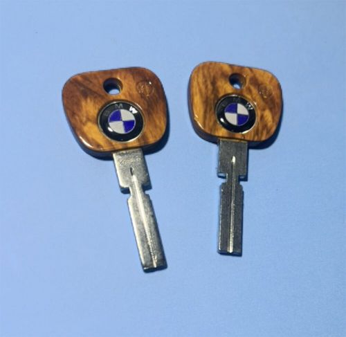 Pair brown blank key for bmw series 3 5 7 e31 e32 e34 e36 325 525 735