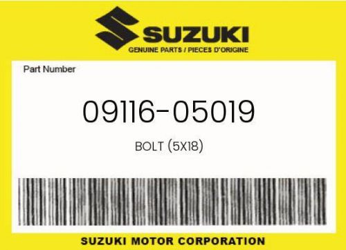 Suzuki genuine  bolt (5x18) - 09116-05019