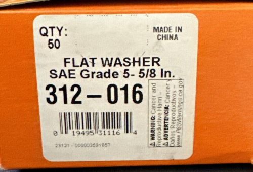 Dorman 312-016 flat washer-grade 5- 5/8 in. box of 50