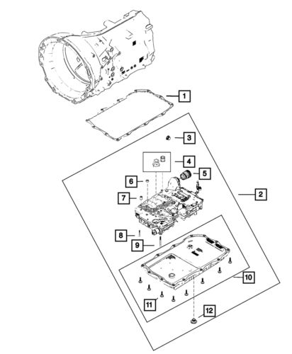 Genuine mopar transmission oil pan and filter 68261170aa