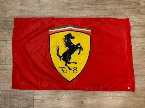 Ferrari italy racing car flag banner for garage 36x21