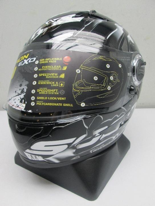 Scorpion exo-500 black oil full motorcycle helmet small