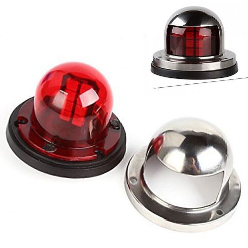 1pc new red stainless steel led yacht light bow navigation lights marine boat