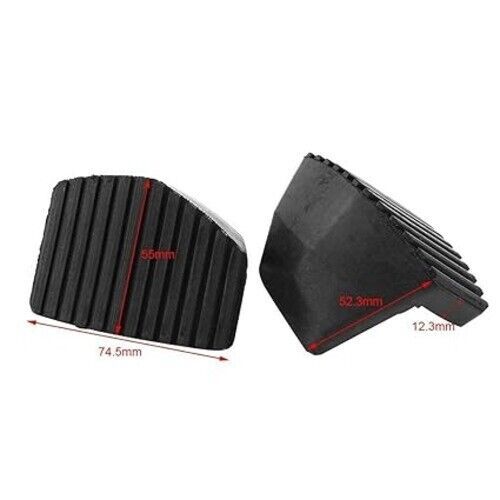 Tkse rubber brake pedal, 1 pair clutch brake pedal rubber cover for peugeot citr