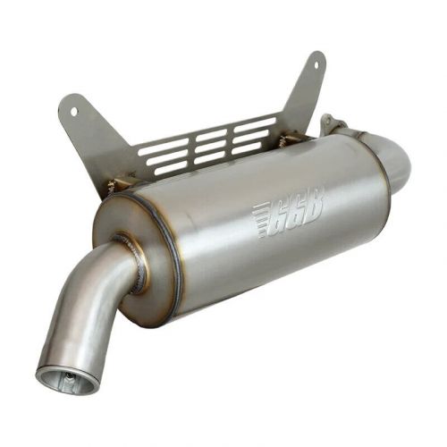 Ggb exhaust stainless 2016-2021 polaris rzr xp turbo trail muffler