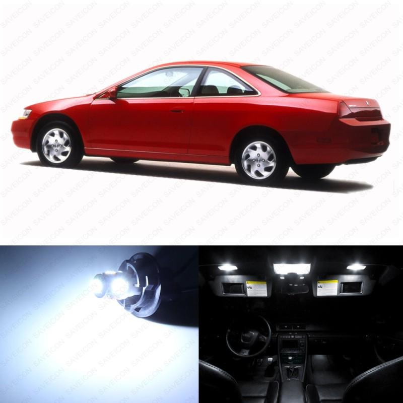 8 x white led lights interior package for honda accord 1998 - 2002 sedan led --