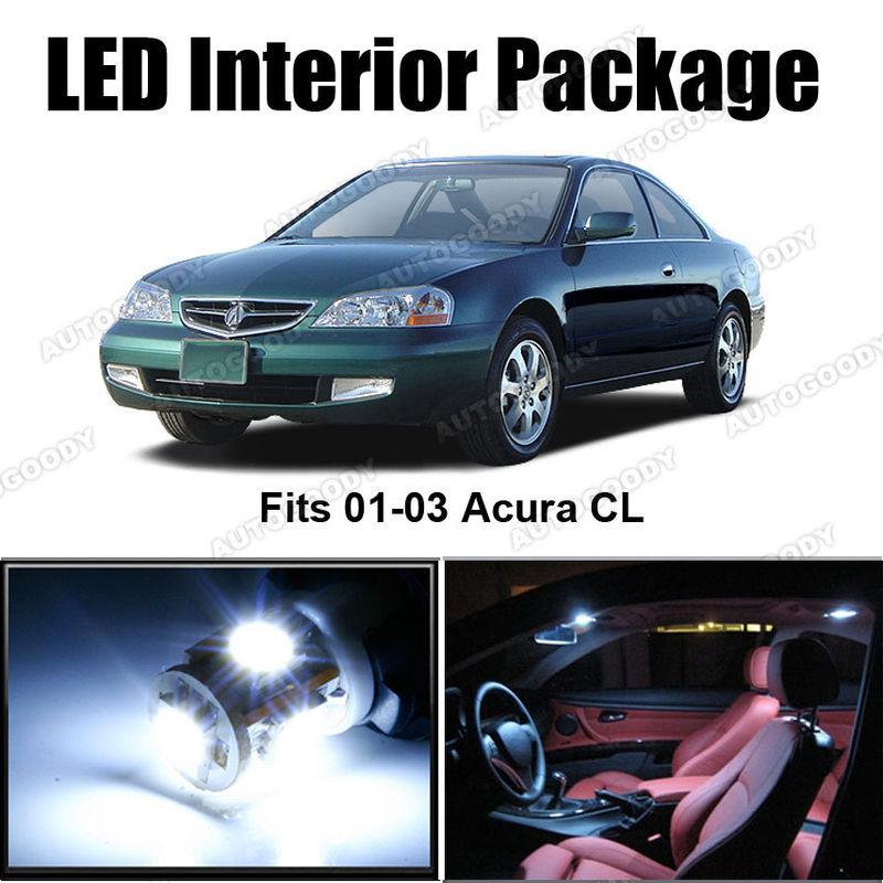 6 x white led lights interior package deal acura cl