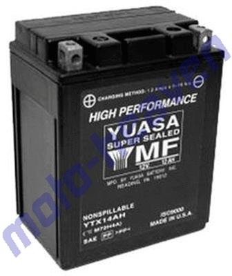 Yuasa battery ytx14ah-bs klf220 klf250 a bayou klf 220 250