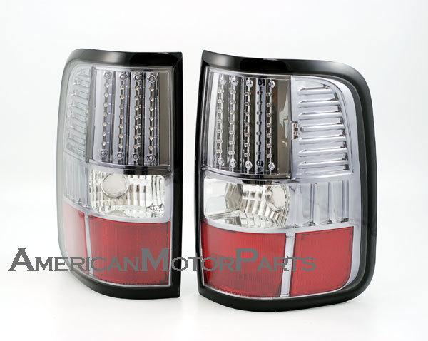 Depo pair euro gun metal style altezza tail lights w/ led 04-07 ford f150