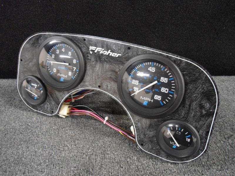 Fisher instrument dash speedometer, tachometer, fuel & volt gauge cluster  # 5