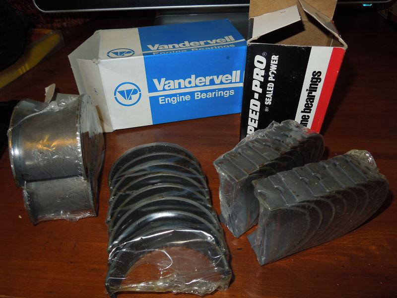 Sbc 350 vandervell coated large main journal & speedpro coated rod bearings