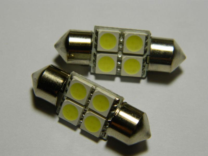 2pcs d31 de3175 de3022 6428 xenon white 4-smd led trunk light new  #c4