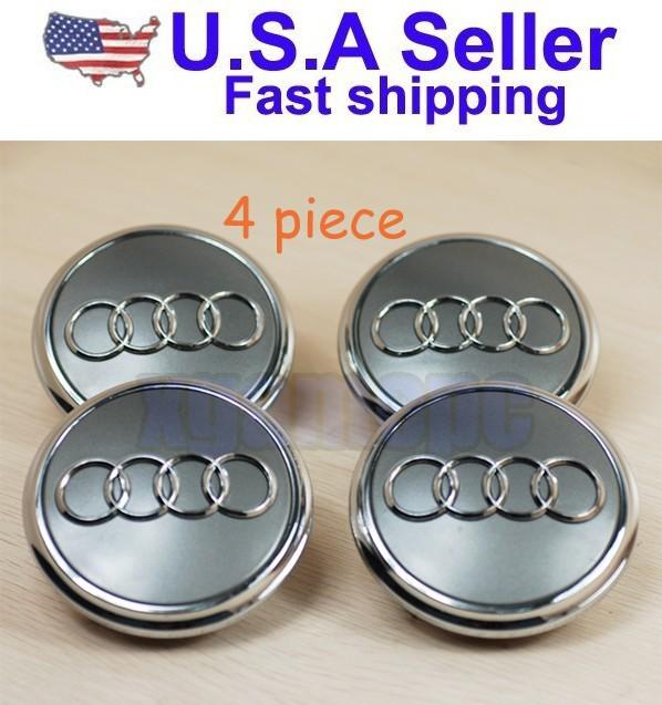 Audi 2007-2012 q7 oem wheel center hub cap 4l0601170 (4 pcs) (a75r)