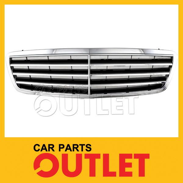 2005-2007 benz c280 chrome grille black insert c320 c350 avant/eleg w203 sedan