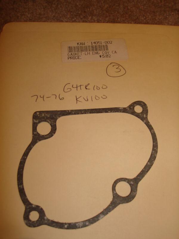 Kawasaki g4tr100 kv 100 lh engine cover gasket  74-76