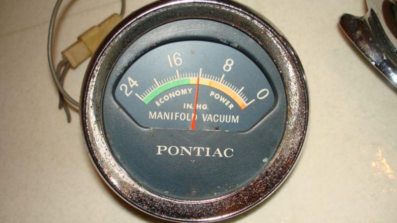 1962-1968 pontiac center console vacuum gauge - gto gp catalina bonneville 