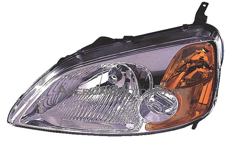 Eagleeye driver & passenger side replacement headlight 01-03 honda civic 2dr