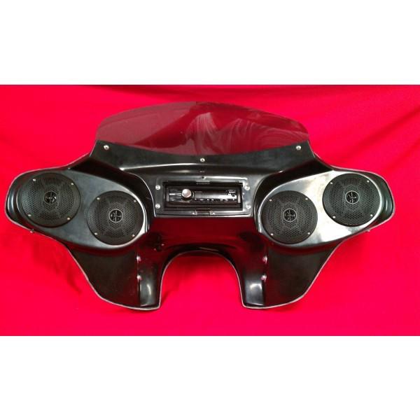 Harley davidson headlight fairing, stereo & speakers - road king, street glide