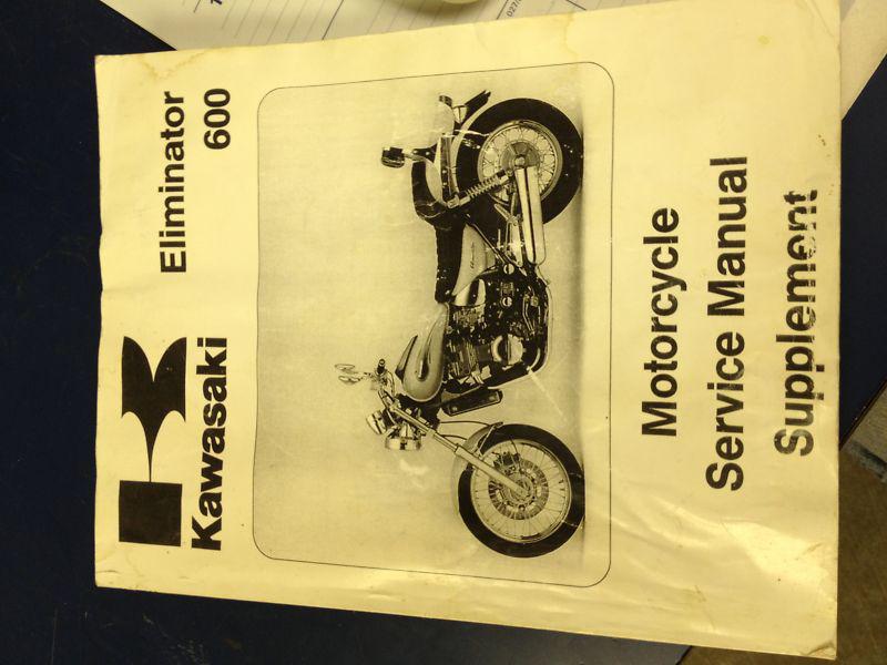 Original 1995-1997 kawasaki eliminator 600 motorcycle service manual supplement