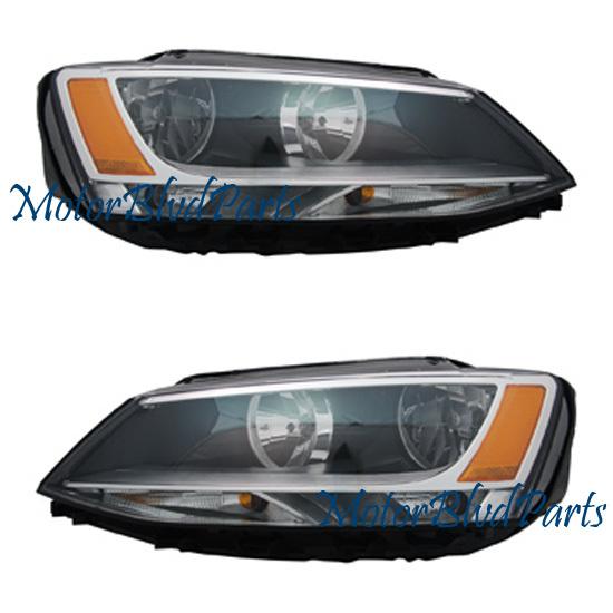 2011 2012 2013 volkswagen jetta headlights headlamps driver+passenger left+right