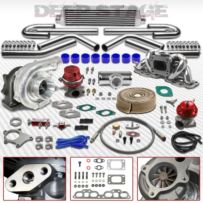 T04e 11pc turbo kit+intercooler+steel manifold+wg 91-98 240sx s13 s14 sr20det