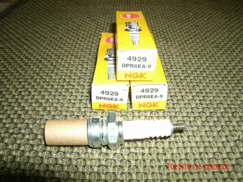 New ngk dpr8ea-9 spark plugs #4929 qty (4)  new