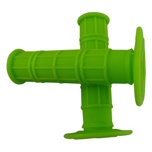 Green hand grip handlebar hand throttle grips soft rubber universal 7/8" 22mm