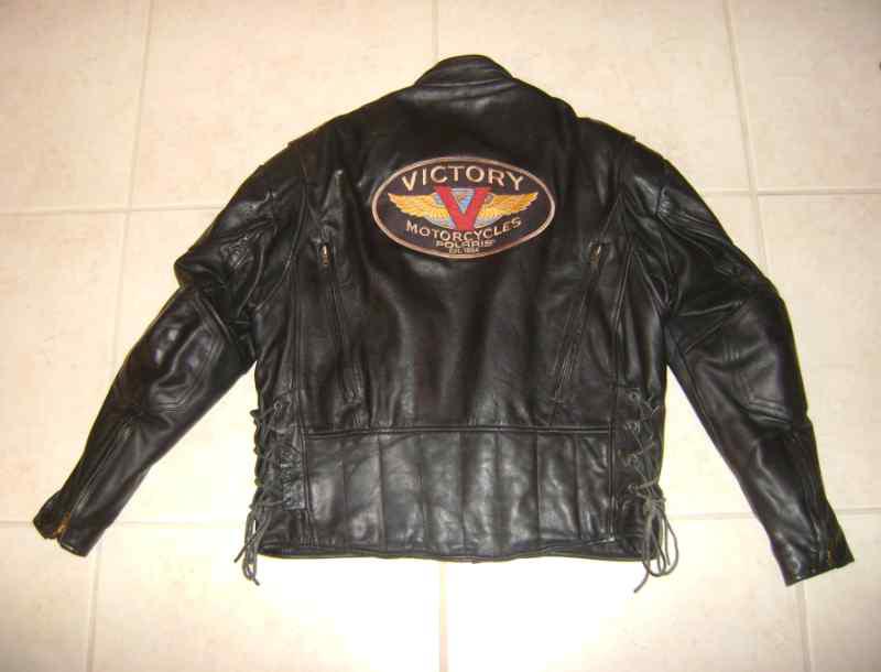 Vintage victory leather motorcycle jacket thinsulate zip out lining size 42
