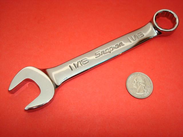 Snap on tools 11/16 inch short combination wrench part number oex220b 12 point 