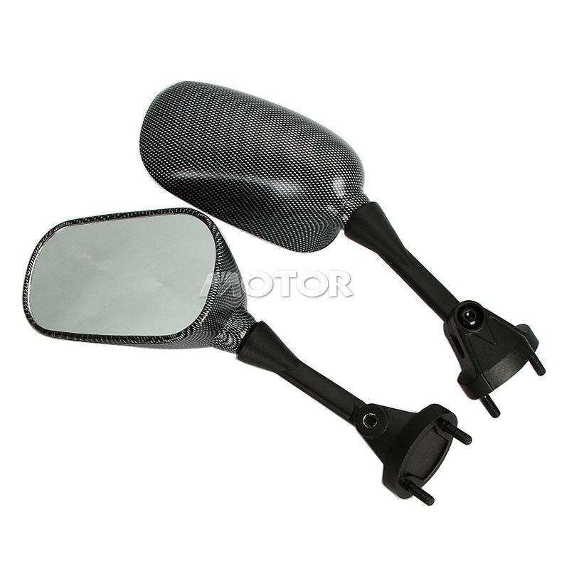 Carbon fiber rear view side mirrors for kawasaki ninja zx10r o5-08