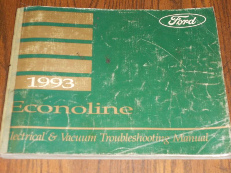 1993 ford econoline van wiring and vacuum diagram shop manual / original