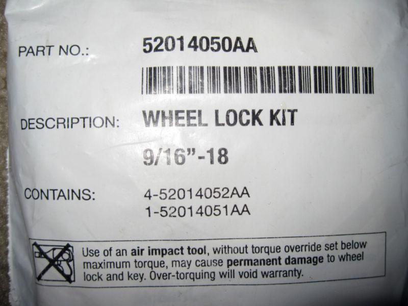 2008 and up dodge durango,ram,dacota,chrysler aspen wheel lock kit