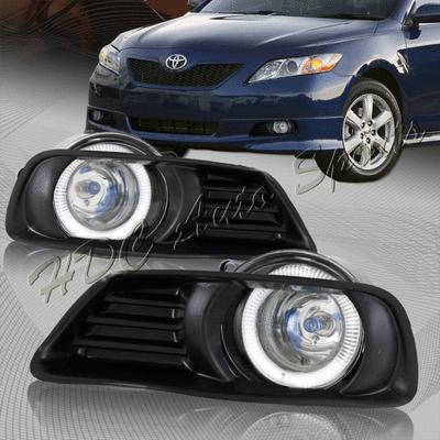 07-09 toyota camry halo chrome driving bumper fog lights pair lamps + switch