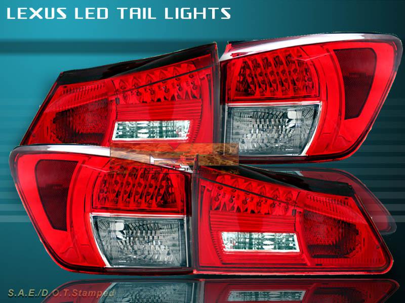 2006 2007 2008 2009 lexus is250 is350 led tail lights lamps red