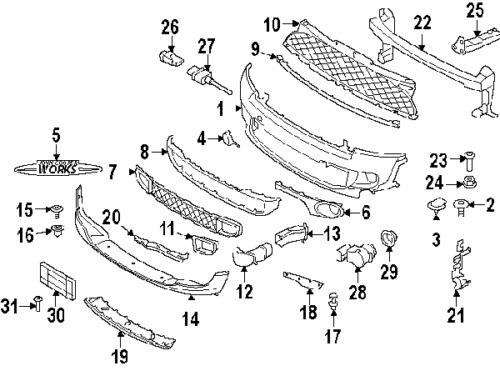 Mini 51117268745 genuine oem factory original tow eye cap