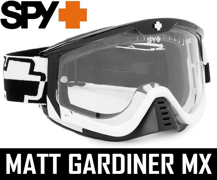 Spy optics whip motocross mx goggles black / white predator enduro bike bmx new