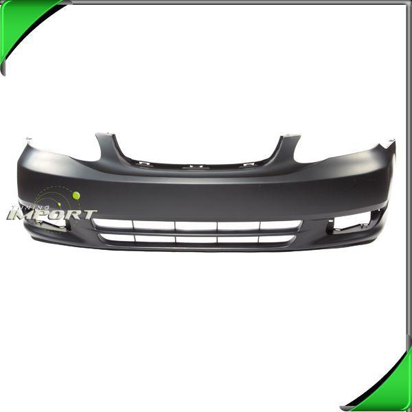 2003 2004 toyota corolla front bumper cover raw black to1000261 ce/le wo spoiler