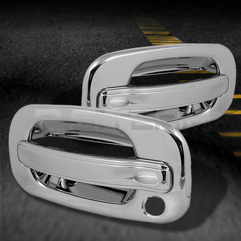 99-06 silverado sierra 2dr chrome door handle covers*no passenger side key hole*