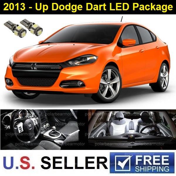 4 pieces 2013 & up dodge dart interior led smd lights package xenon white