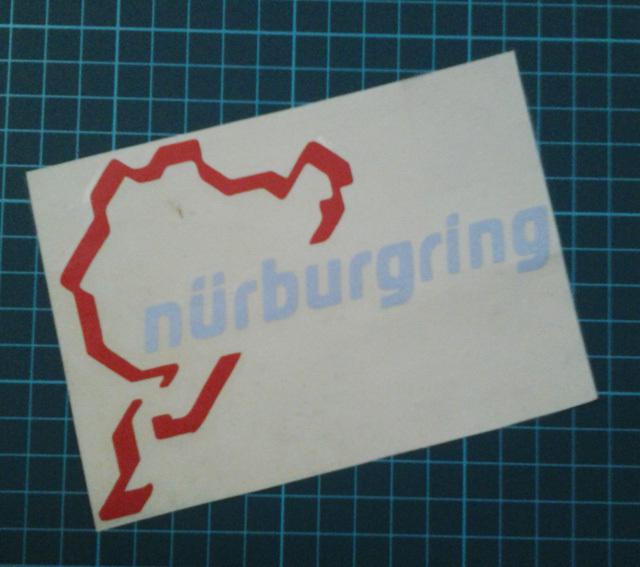 Reflective nurburgring circuit vinyl decal sticker