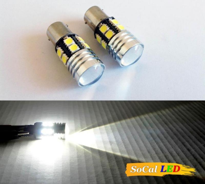 2x 1157 cree emitter q5 led 12 smd 5050 7w back up/reverse bulbs bright white s3